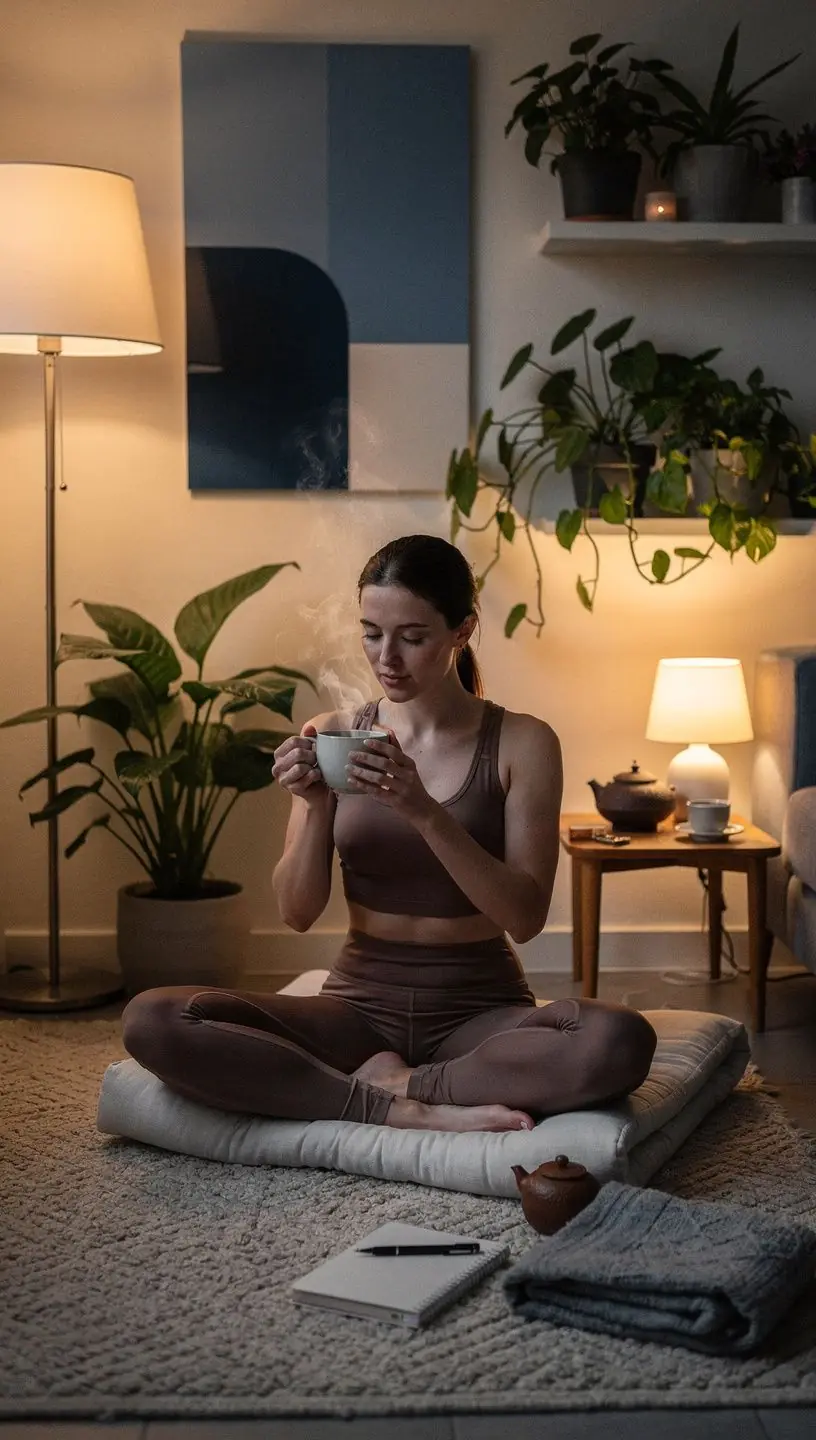 Infusion de thГ© avec des feuilles de passiflore et des pГ©tales colorГ©s.