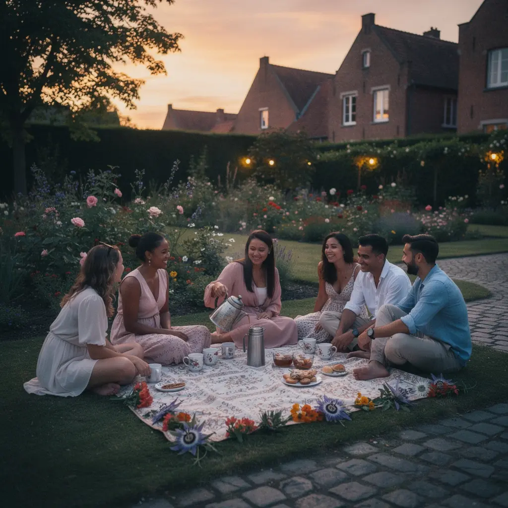 Ambiance relaxante avec des bougies et une tasse de thé à la passiflore.