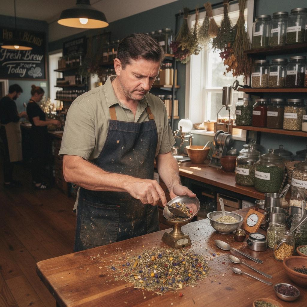 Une scène paisible de thé fumant sur une table au coucher du soleil.