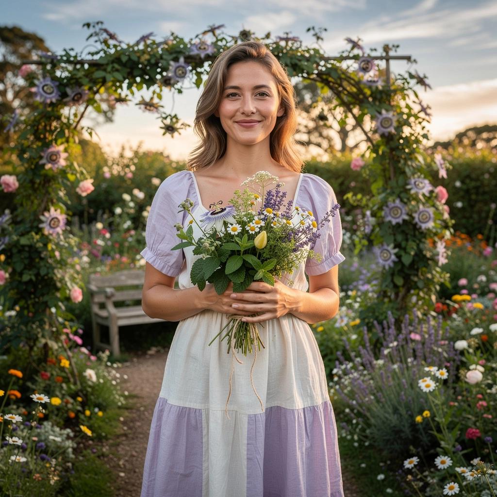 Une infusion de tisane à la passiflore avec des arômes floraux dans l'air.